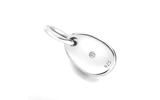 Simply Schlüsselanhänger 925 Silber mit Diamant 0,01 Karat