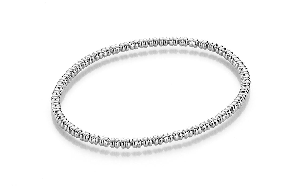 Stretch Kugelarmband Silber rhodiniert