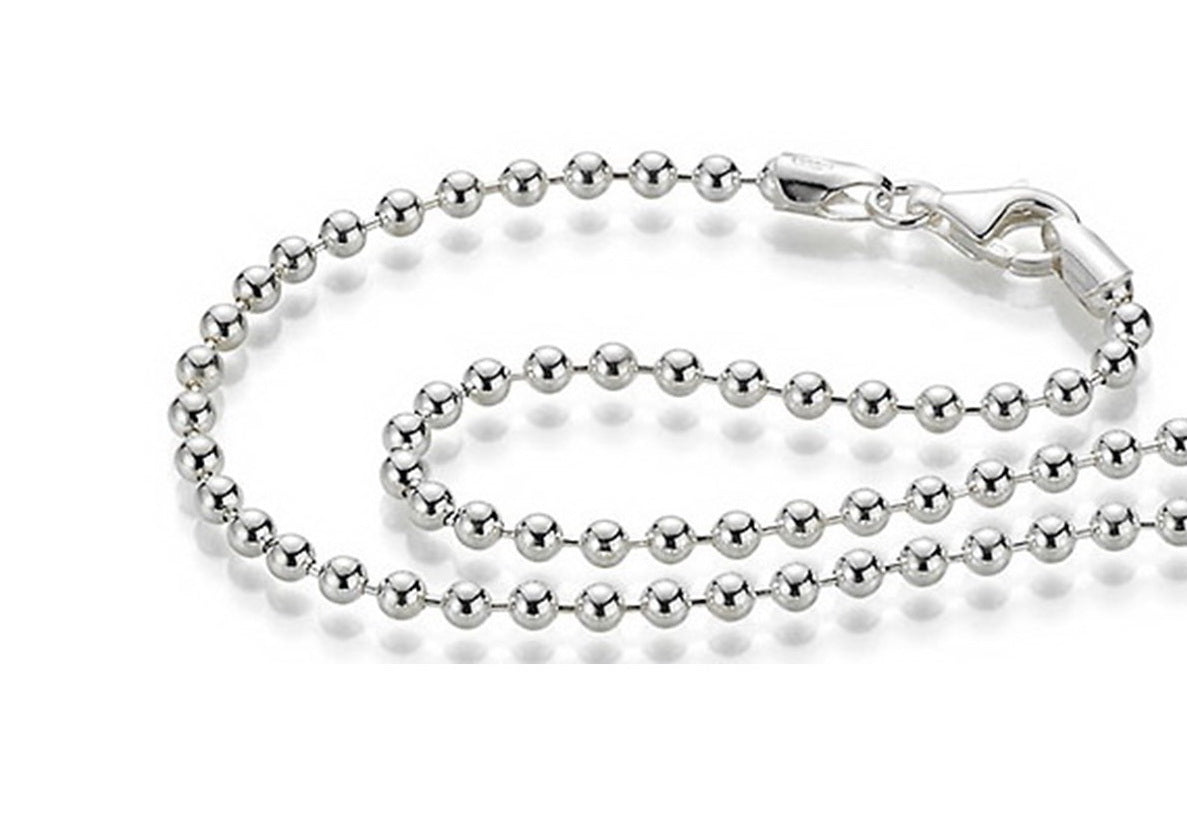 Kugelhalskette Pure Silver 3 mm 925 Silber