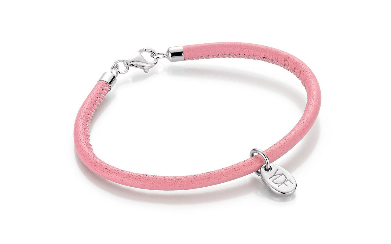 Casual Lederarmband 925 Silber mit Diamant 0,01 Karat